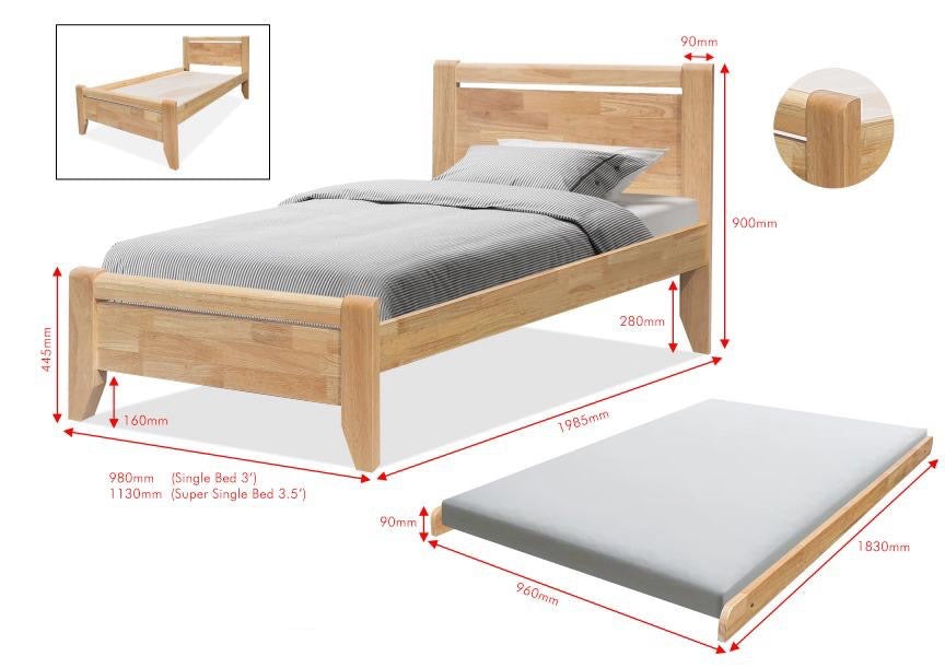Alps Wooden Bedframe