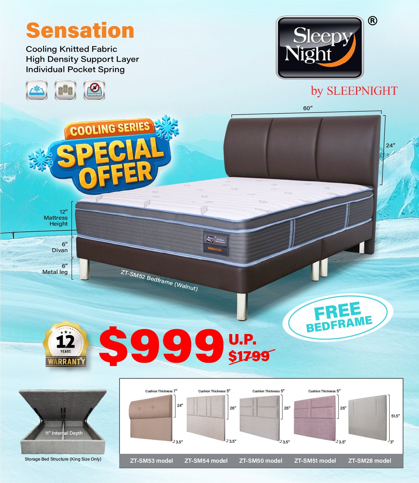 Sleepynight Sensation Individual Pocketed Spring Mattress