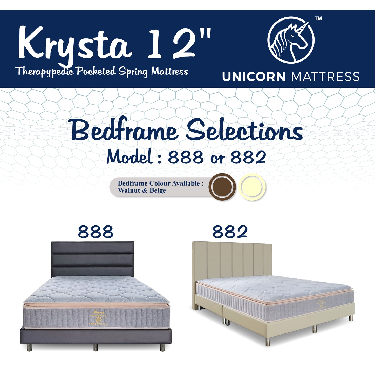 Krysta Pocketed Spring Therapypedic Mattress + Bedframe Bundle