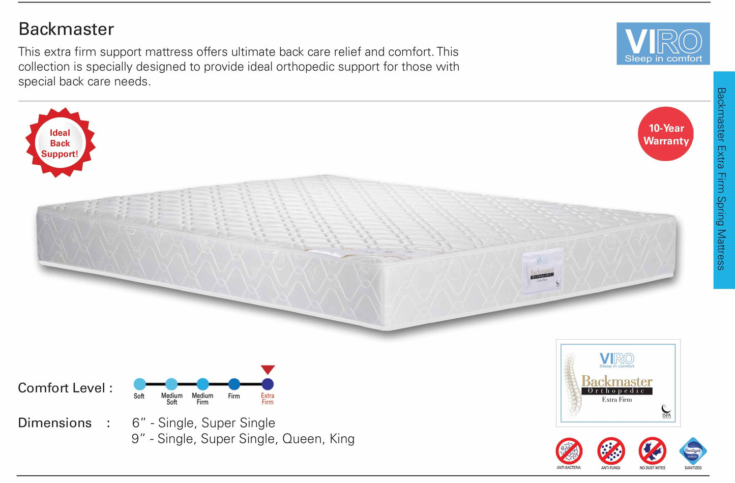 Viro Backmaster Spring Mattress
