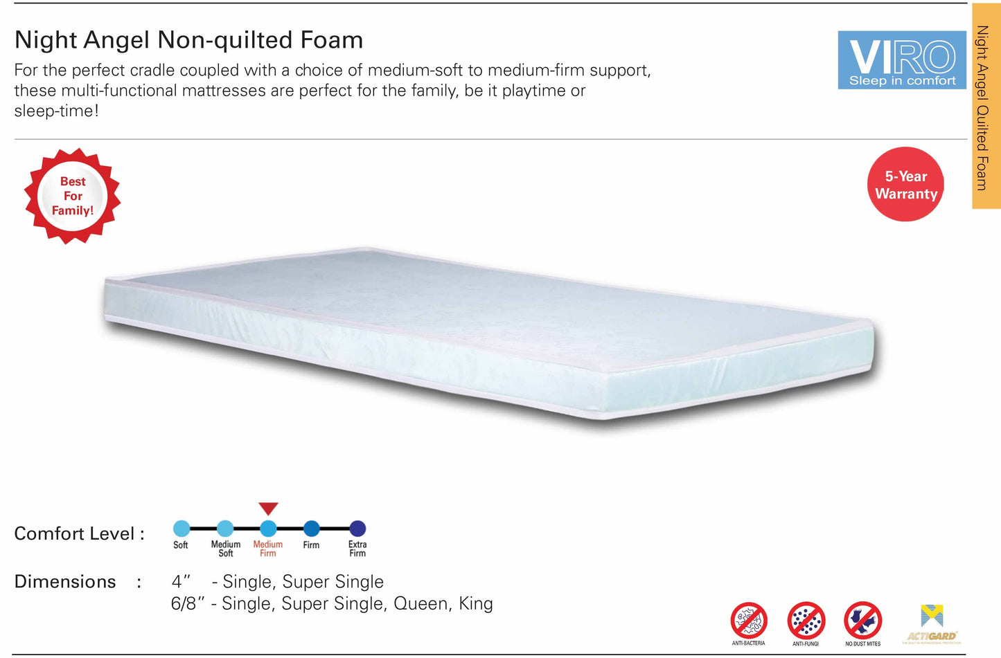 Viro Night Angel Non-Quilted Foam