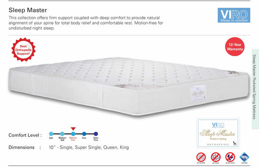 Viro Sleep Master Pocketed Spring Mattress