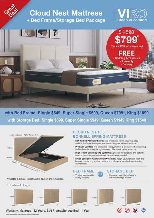 VIRO Cloud Nest Mattress Bundle