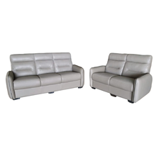 Load image into Gallery viewer, Buff Half Leather Sofa