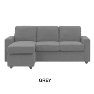 Fabric L Shape Sofa Light Grey