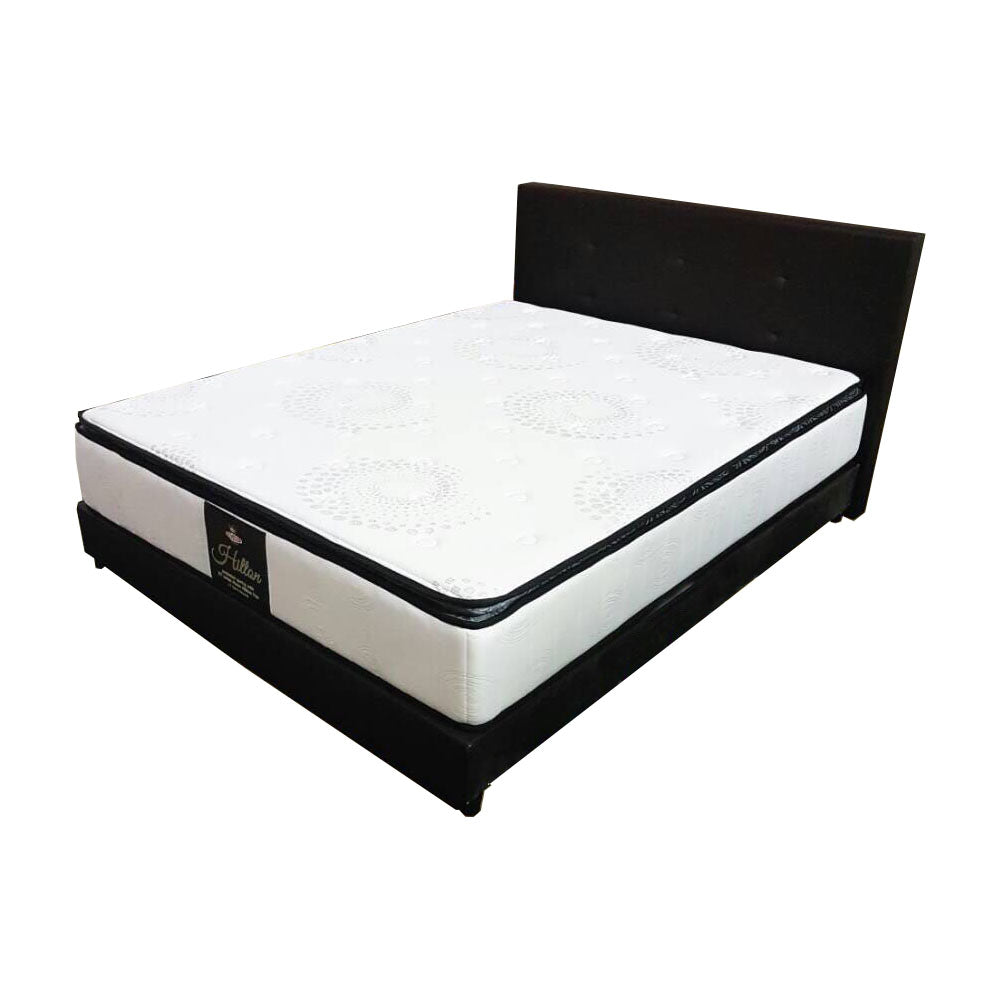 Kingsbed Hilton Latex Pillow Top Pocketed Spring Mattress + Bedframe Package