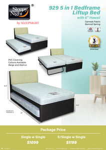 sleepynight 5 in 1 pullout bed set