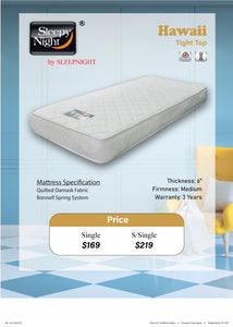 sleepynight hawaii spring mattress