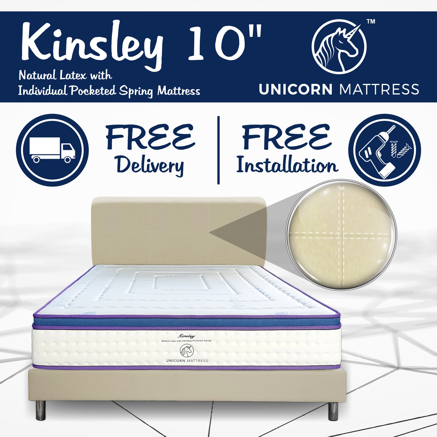 Unicorn Kinsley Latex Pocketed Spring Mattress