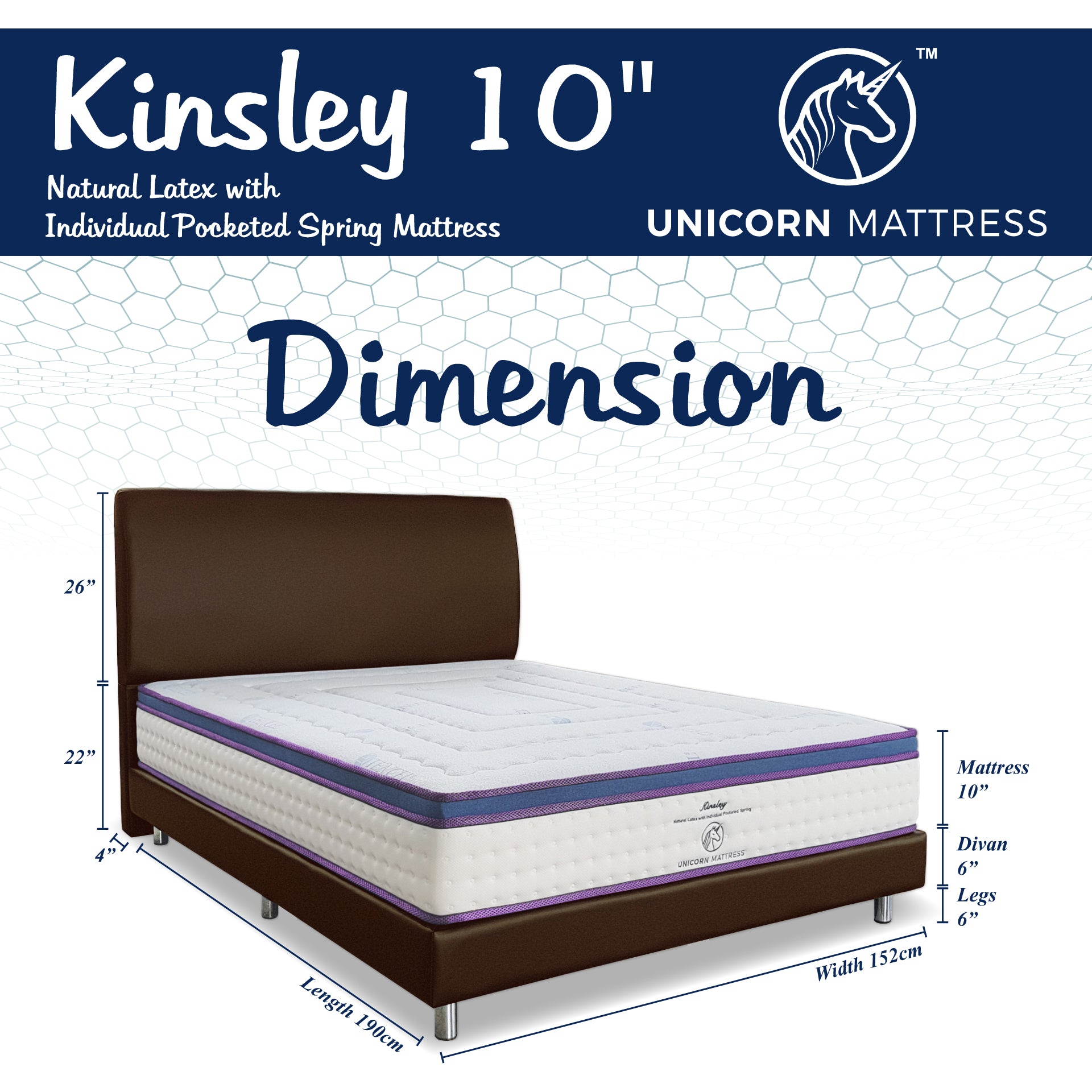 Unicorn Kinsley Latex Pocketed Spring Mattress