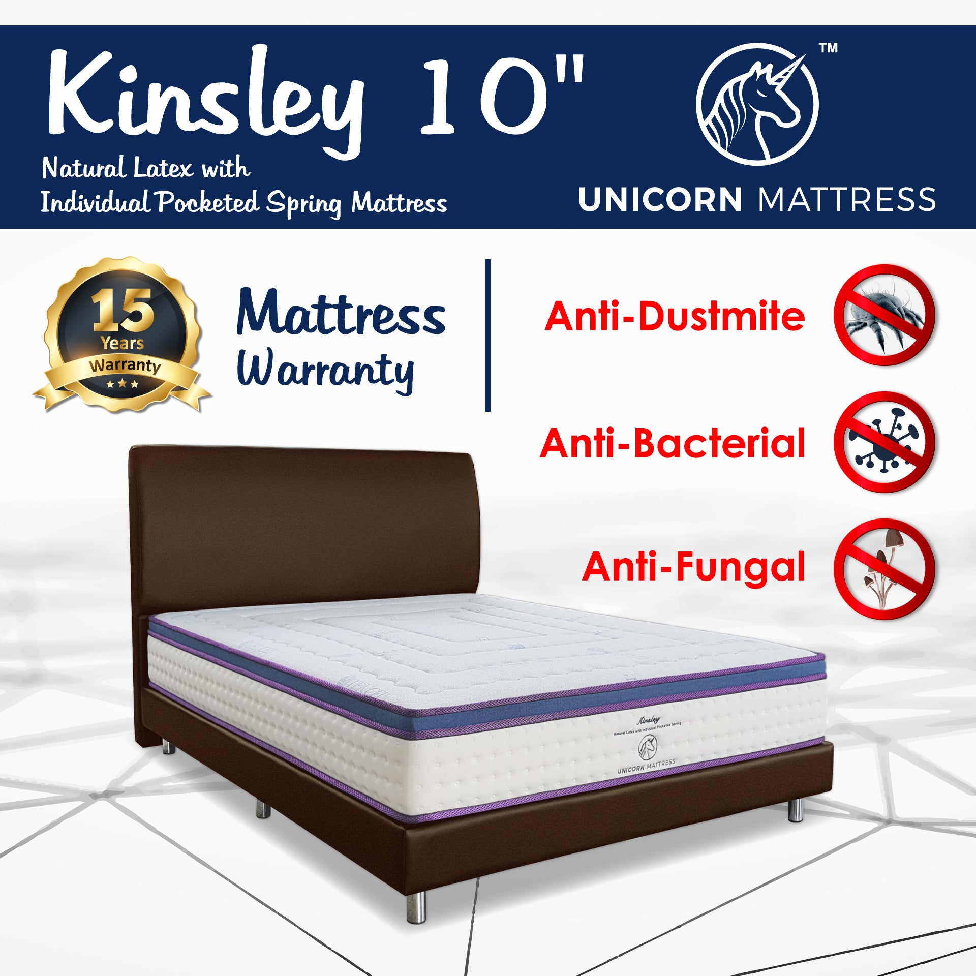 Unicorn Kinsley Latex Pocketed Spring Mattress