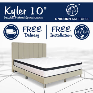 Unicorn Kyler Pocketed Spring Mattress Bundle