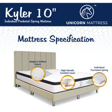 Load image into Gallery viewer, Unicorn Kyler Pocketed Spring Mattress Bundle