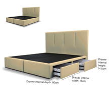 Load image into Gallery viewer, Viro Drawer Divan Bedframe