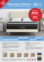 Load image into Gallery viewer, Viro Dreamworkx Spring Mattress Bundle