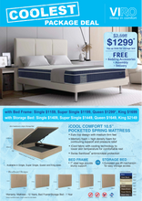 Load image into Gallery viewer, Viro iCool Comfort Pocketed Spring Mattress