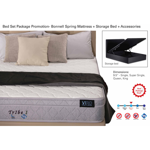 viro tribe 1 mattress storage bed set